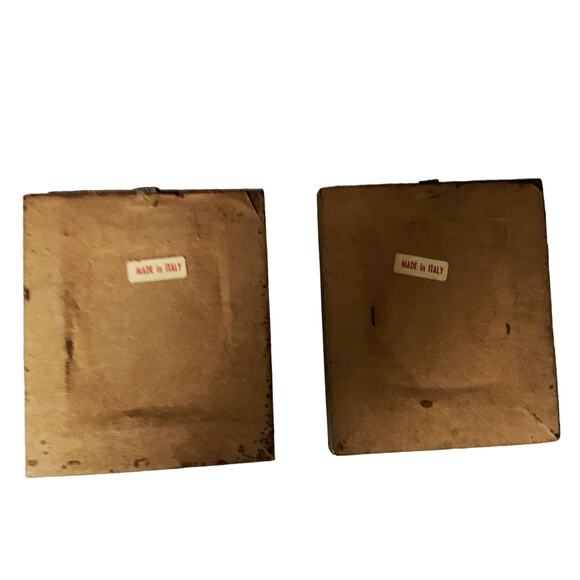 Vintage Set of Small Prints Boy and Girl Gold Framed Made in Italy - Picture 4 of 6